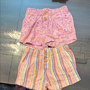 Floral and Striped Kids Shorts Set of 2